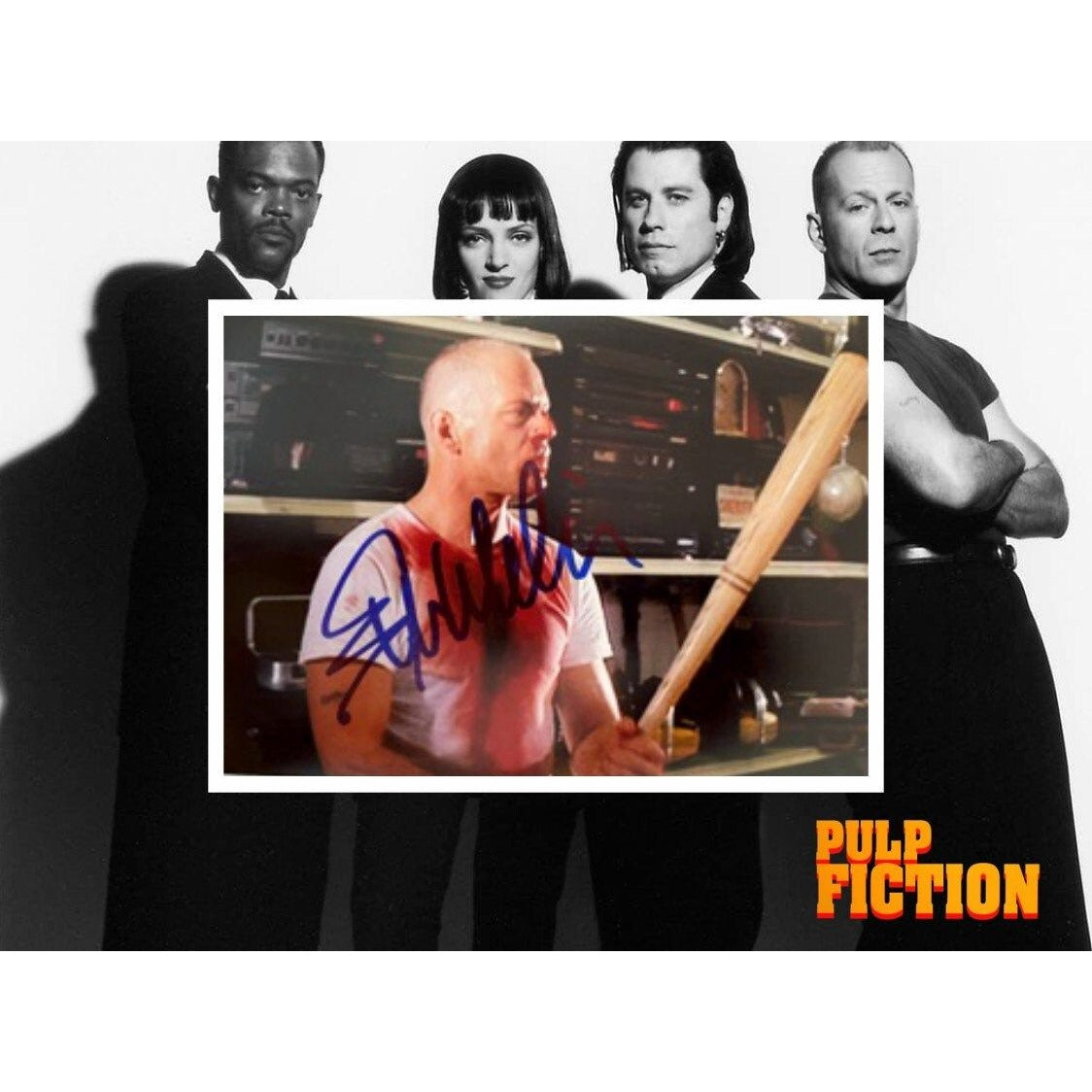 Bruce Willis "Butch Coolidge" Pulp Fiction 5 x 7 photo sign with proof