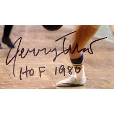 Jerry West Los Angeles Lakers 5 x 7 photo signed with proof