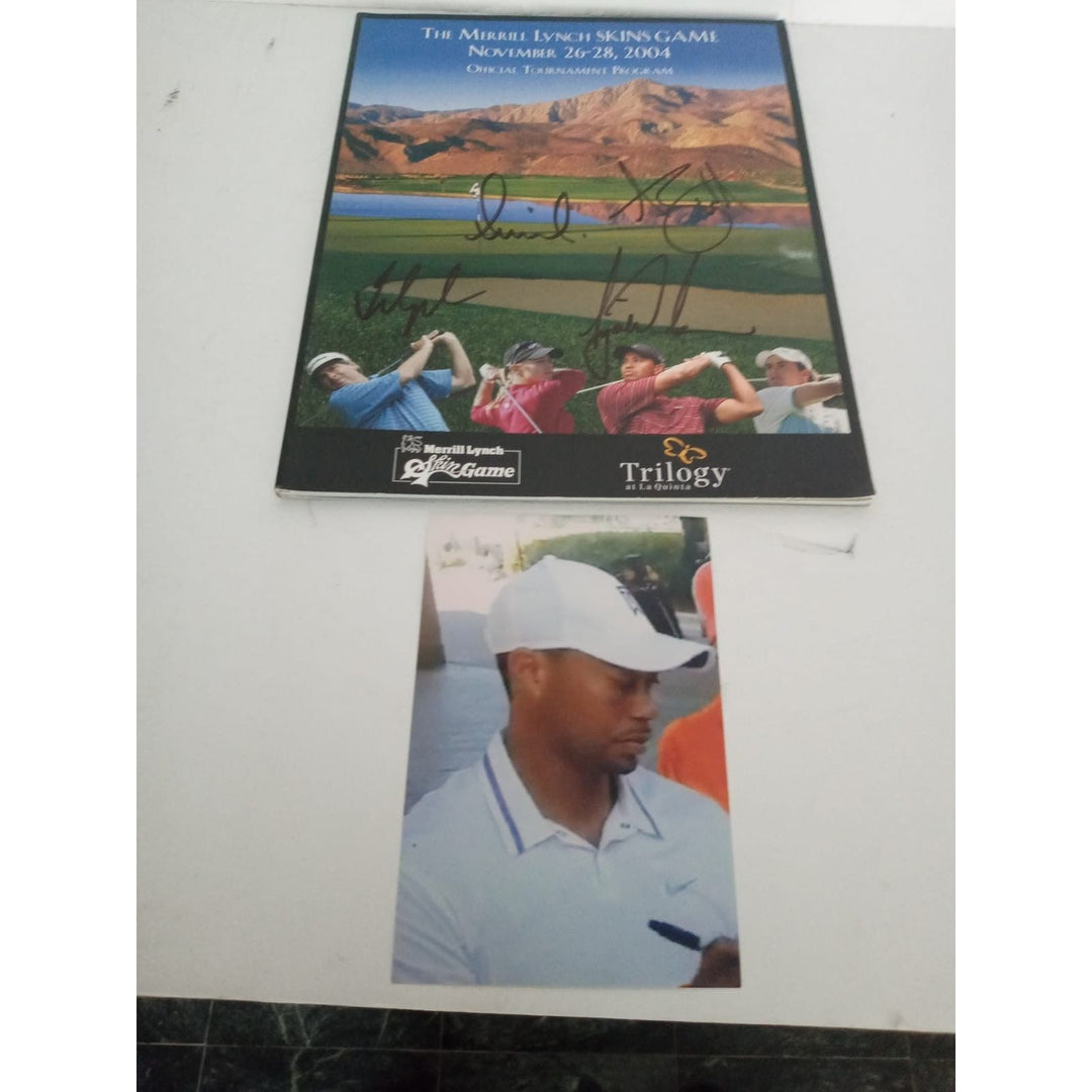 Tiger Woods Annika sorenstam Adam Scott Fred Couples signed program with proof - Awesome Artifacts 