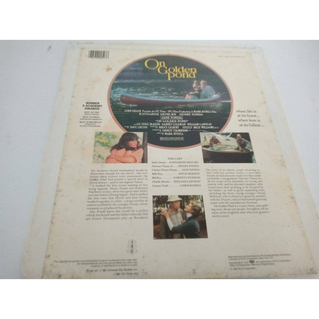 On Golden Pond Katharine Hepburn Jane Fonda Henry Fonda signed RCA video disc 1982 - Awesome Artifacts 