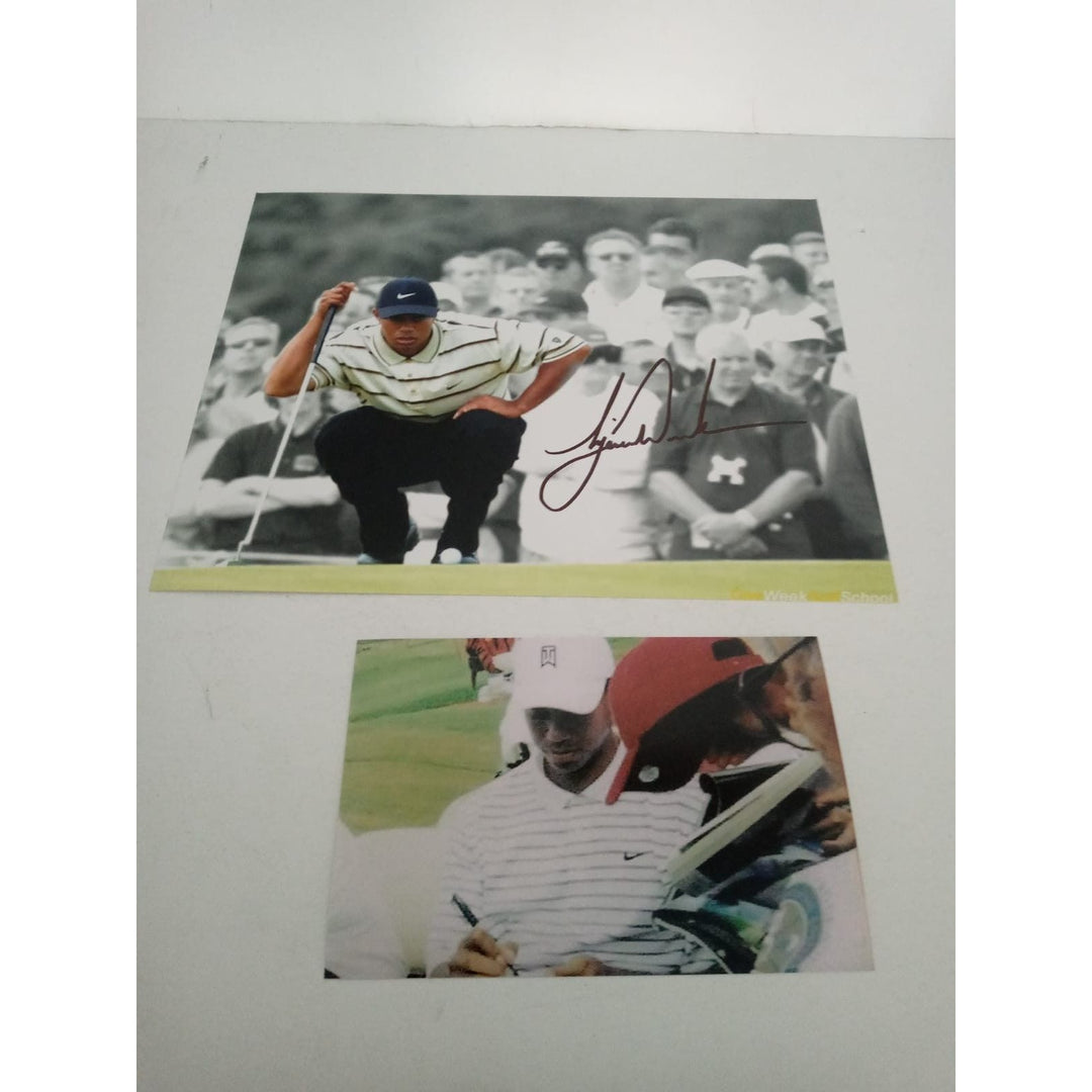 Tiger Woods 8 by 10 signed photo with proof - Awesome Artifacts 