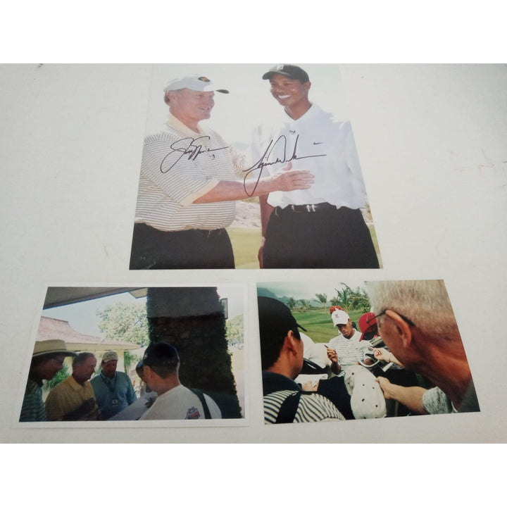 Tiger Woods and Jack Nicklaus 8 x 10 signed photo with proof - Awesome Artifacts 