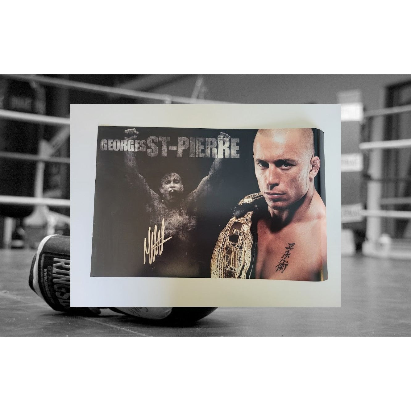 George St-Pierre 8 x 10 photo signed