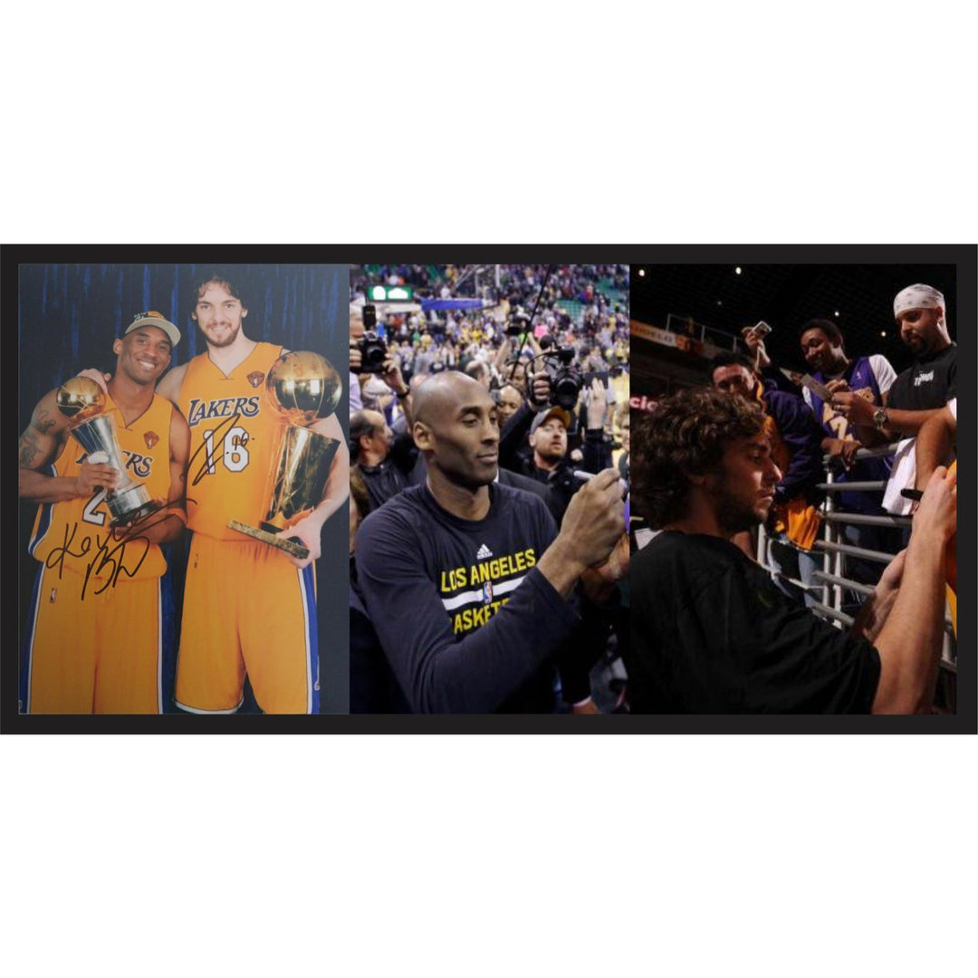 Kobe Bryant and Pau Gasol 8x10 photo signed with proof - Awesome Artifacts 