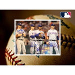 Load image into Gallery viewer, Michael Young Ian Kinsler Elvis Andrews Mitch Moreland Texas Rangers 8 x 10 photo signed
