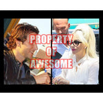Load image into Gallery viewer, A Star is Born Lady Gaga and Bradley Cooper 8 by 10 signed photo with proof
