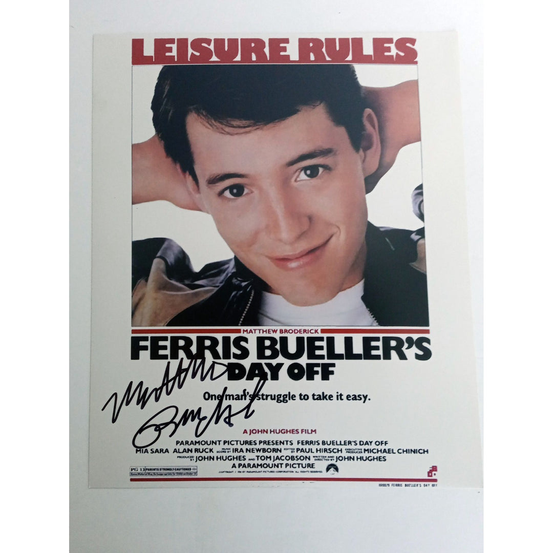 Ferris Bueller's Day Off Matthew Broderick 8 by 10 signed photo with proof