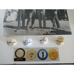 Ben Hogan Arnold Palmer Sam Snead signed golf balls with proof