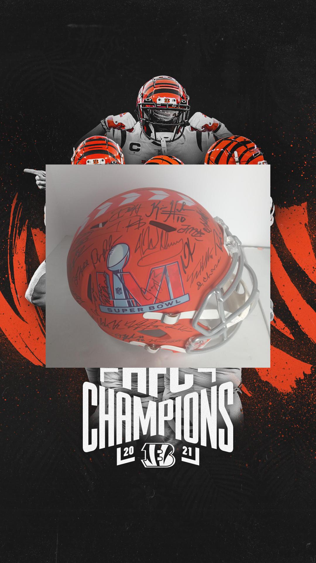 Joe Burrow Cincinnati Bengals 2021-22 Super Bowl one-of-a-kind team he –  Awesome Artifacts