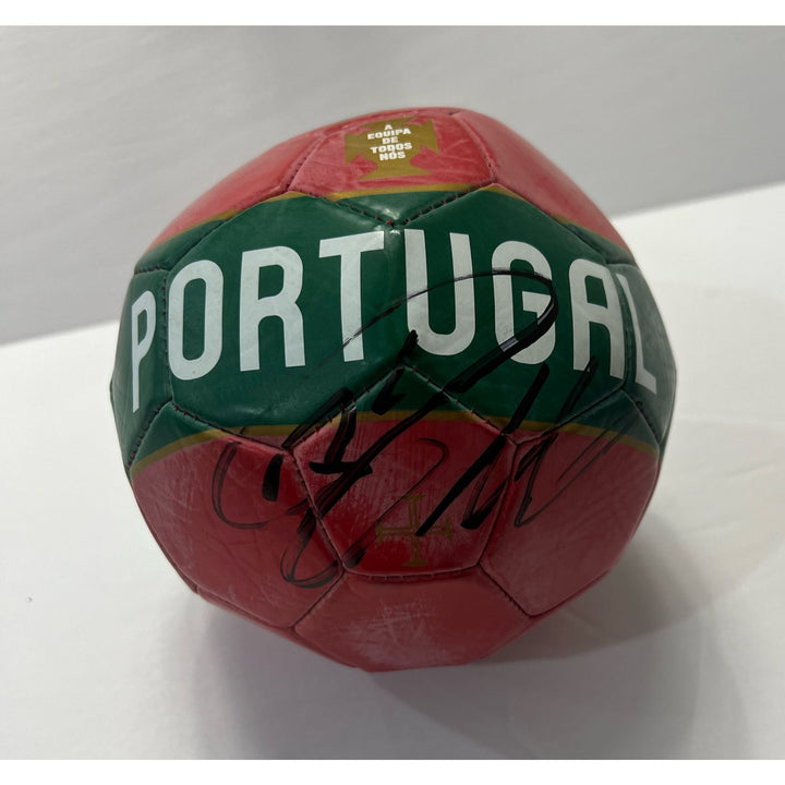 Portugual Cristiano Ronaldo mini soccer ball signed with proof