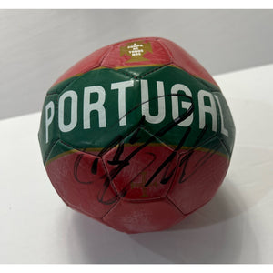 Portugual Cristiano Ronaldo mini soccer ball signed with proof