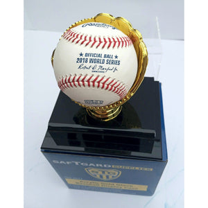 2018 Boston Red Sox World Series ball signed by Mookie Betts and j.d. Martinez with free case