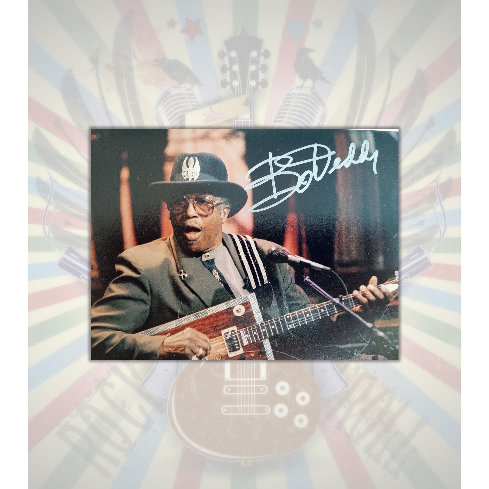 Bo Diddley 5 x 7 photo signed with proof