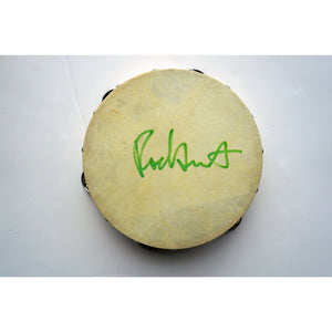 Rod Stewart signed tambourine with proof