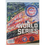 Load image into Gallery viewer, Chicago Cubs Ben Zobrist, Joe Maddon, Anthony Rizzo, World Series program signed with proof
