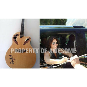 Sarah McLachlan signed acoustic guitar with proof