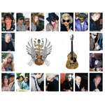 Load image into Gallery viewer, Michael Jackson , Mick Jagger, Madonna, Bruce Springsteen signed guitar with proof
