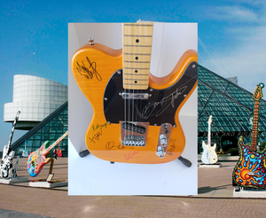 Bruce Springsteen, Clarence Clemons, Max Weinberg, Danny Federici, The E Street Band Telecaster signed guitar with proof