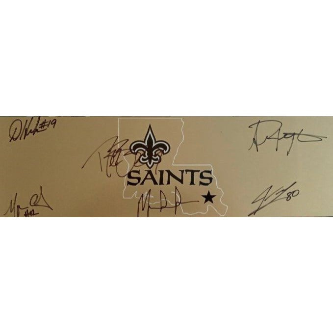 Drew Brees Sean Payton Marcus Colston Devery Henderson Jeremy Shockey Mark Ingram 16 x 20 photo signed with proof