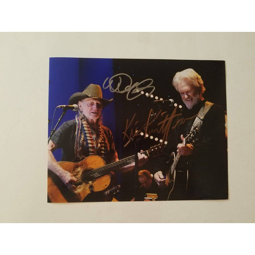 Willie Nelson and Kris Kristofferson 8 x 10 signed photo - Awesome Artifacts 