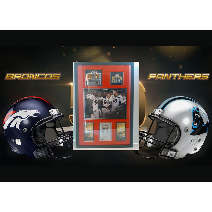 Von Miller, Peyton Manning and DeMarcus Ware 11x14 signed photo with proof