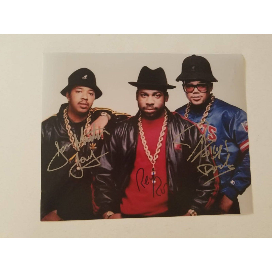 Run DMC 8 x 10 signed photo with proof - Awesome Artifacts 