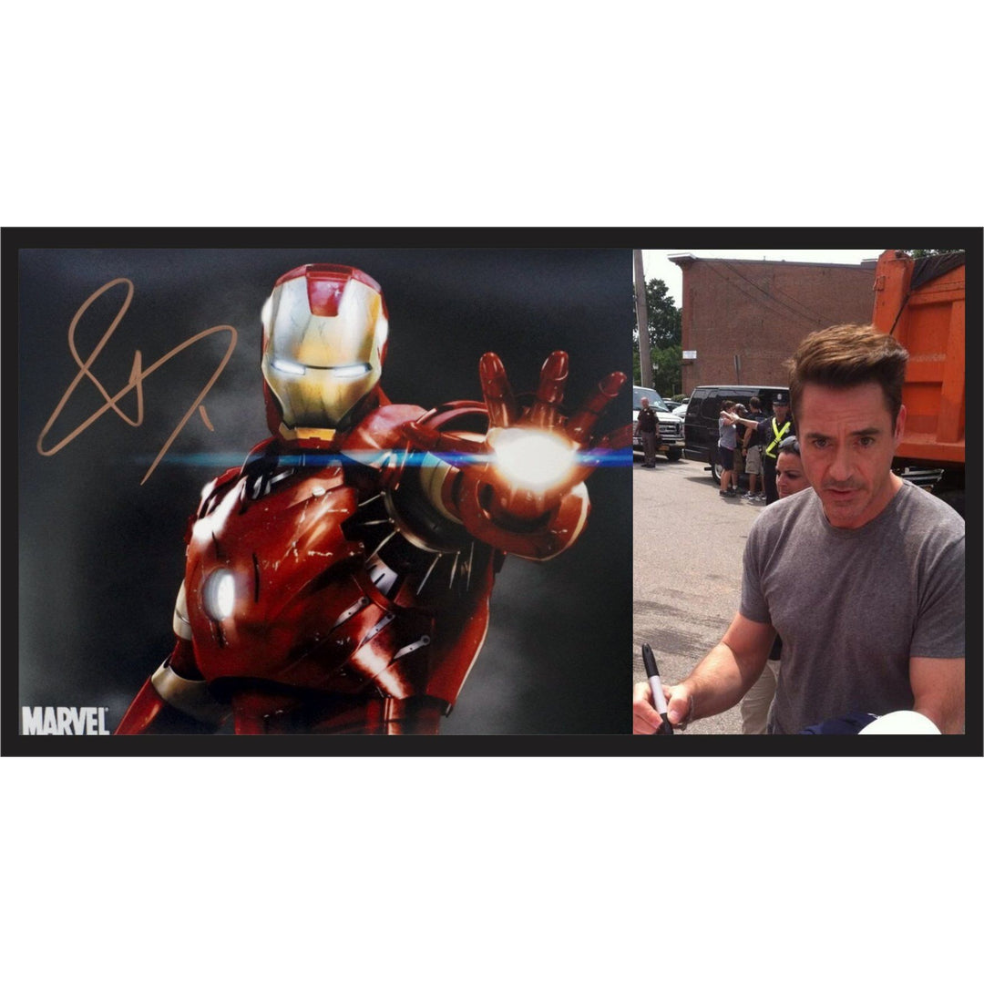 Robert Downey jr. Iron Man 8 x 10 photo signed with proof - Awesome Artifacts 