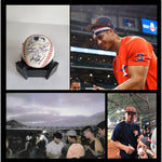 Load image into Gallery viewer, Houston Astros Alex Bregman Jose Altuve Yordan Alvarez Jeremy Pena signed MLB Rawlings game baseball signed with proof &amp; free case
