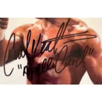 Load image into Gallery viewer, Carl Weathers Apollo Creed 5 x 7 photo sign with proof
