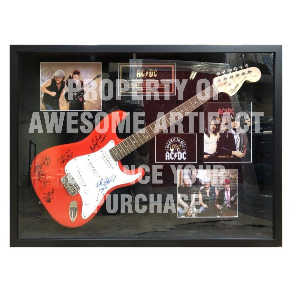 Eddie Van Halen, David Lee Roth, Michael Anthony, Alex Van Halen Huntington 41" guitar signed with proof