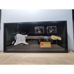 Load image into Gallery viewer, Eddie Vedder Jeff Ament, Stone Gossard, Matt Cameron Mike McCready Pearl Jam framed guitar signed with proof
