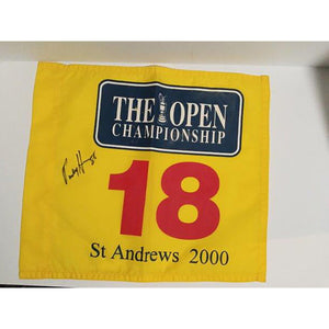 Padraig Harrington Open championship flag 2000 signed