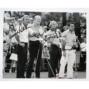 Arnold Palmer, Gerald Ford, Jack Nicklaus and Gary Player 8 by 10 signed photo with proof