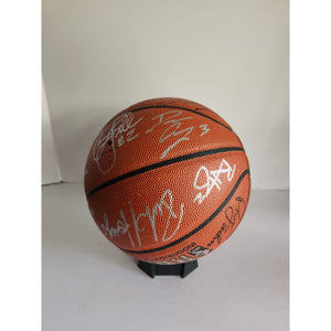Kobe Bryant Shaquille O'Neal Jerry Buss Jerry West 1999-2000 Los Angeles Lakers team signed NBA Spalding basketball