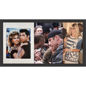 Grease Olivia Newton-John and John Travolta 8 by 10 signed photo with proof