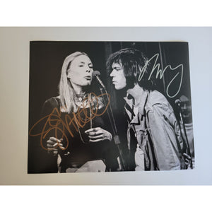 Neil Young and Joni Mitchell 8x10 photo signed with proof
