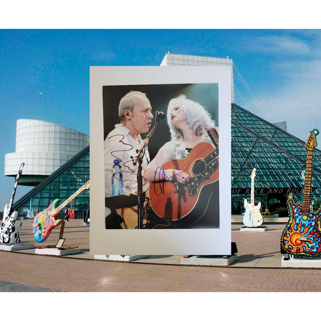 Emmylou Harris and Mark Knopfler 8x10 photo signed with proof