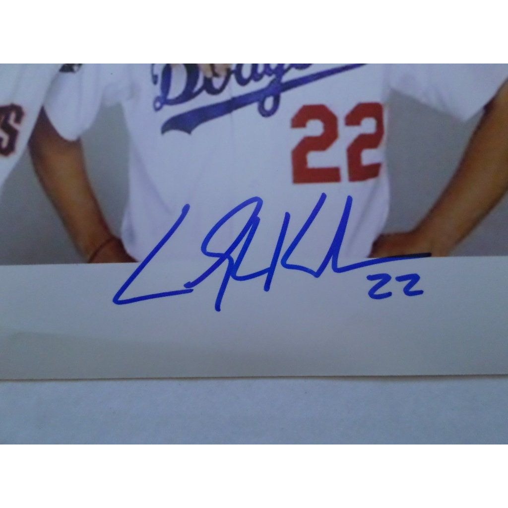 Clayton Kershaw and Tim Lincecum 8 by 10 signed photo