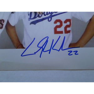 Clayton Kershaw and Tim Lincecum 8 by 10 signed photo