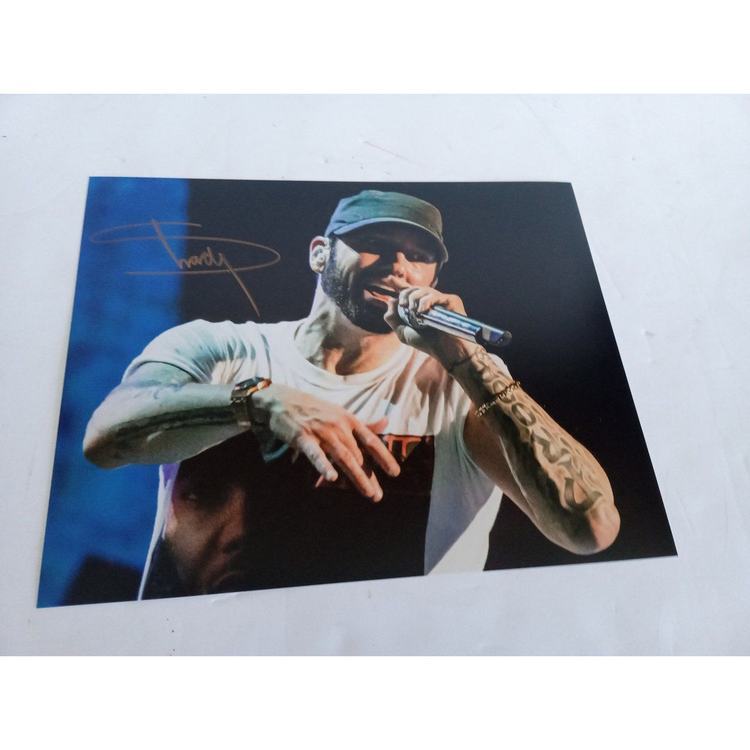 Marshall Mathers Eminem Slim Shady 8 by 10 signed photo with proof - Awesome Artifacts 