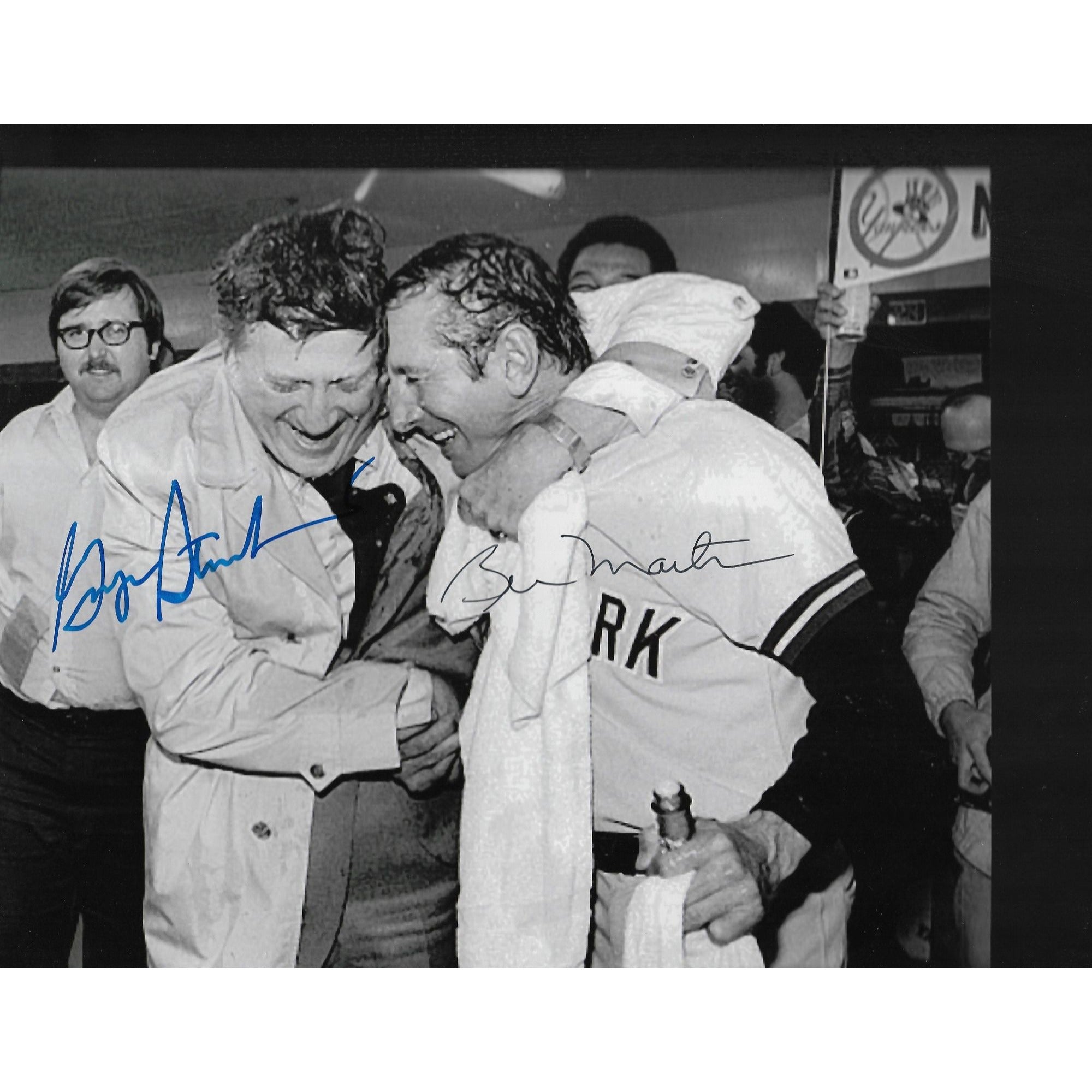 Billy Martin and George Steinbrenner 8 x 10 signed photo