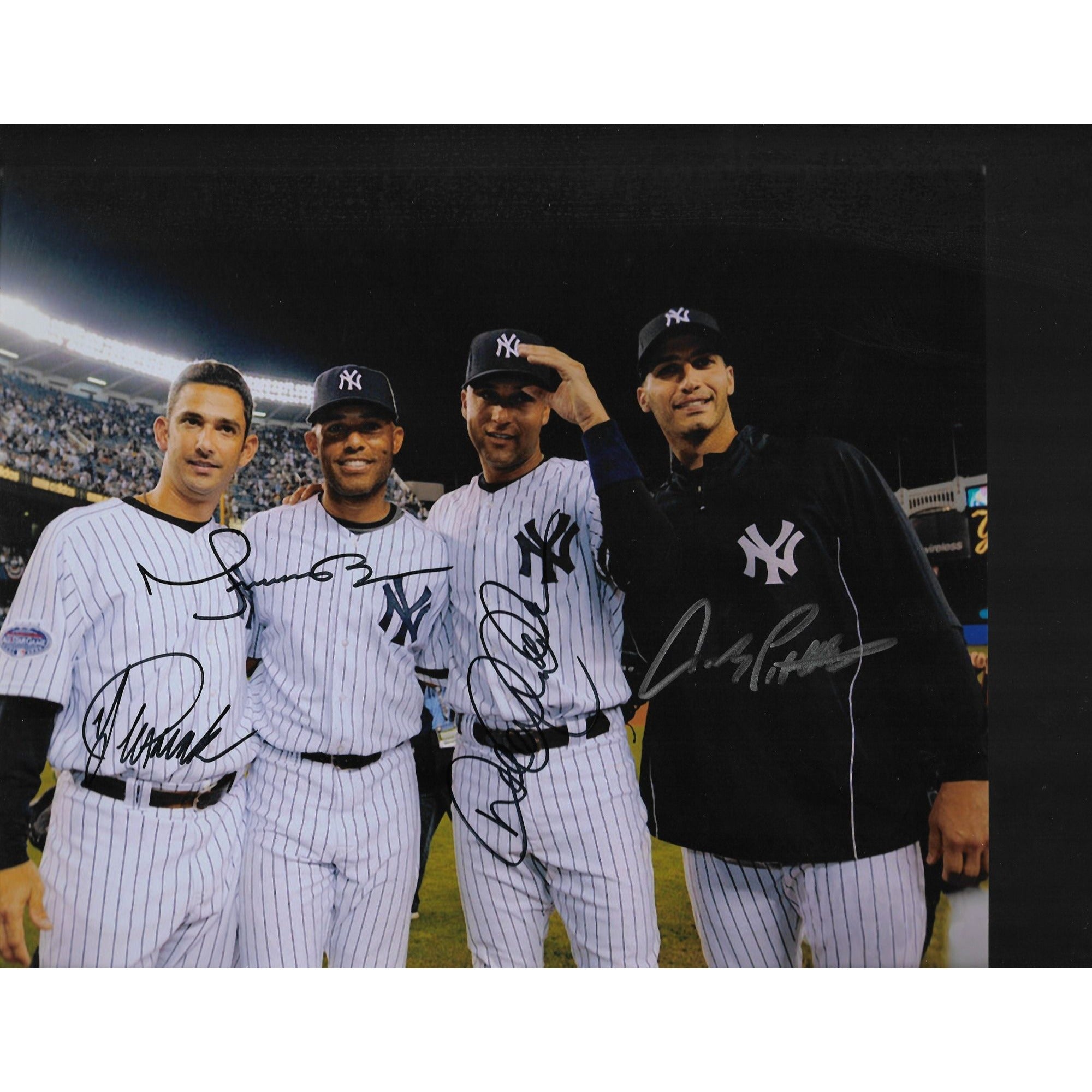 Mariano Rivera Derek Jeter Jorge Posada Andy Pettit 8 by 10 signed pho –  Awesome Artifacts