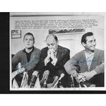 Load image into Gallery viewer, Don Drysdale and Sandy Koufax original wire service photo signed
