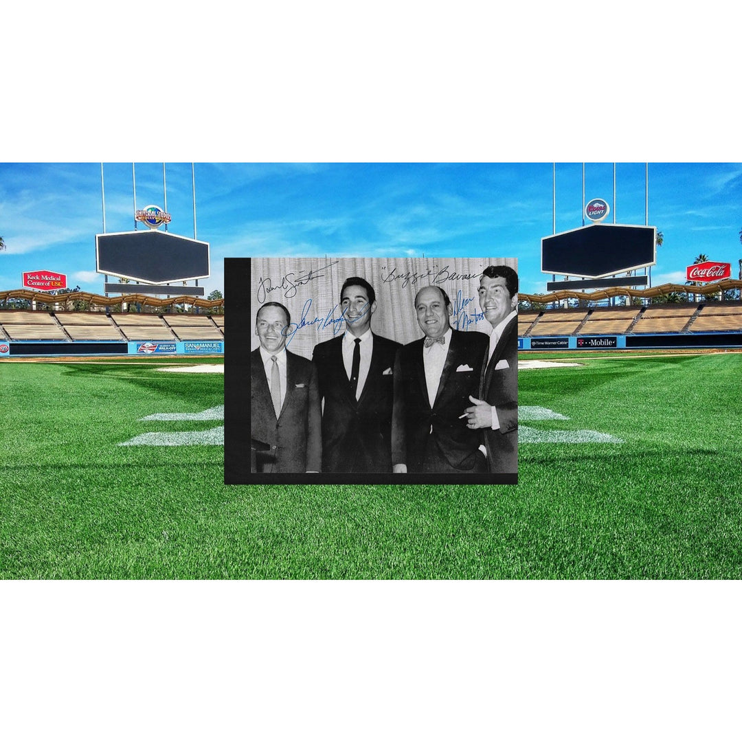 Frank Sinatra, Sandy Koufax, Buzzie Bavasi and Dean Martin 8 x 10 signed photo