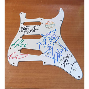 Dave Matthews Band signed electric guitar pickguard signed with proof
