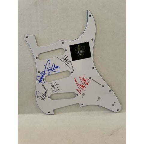 Korn Jonathan Davis Brian Welch James Shaffer guitar pickguard signed with proof - Awesome Artifacts 