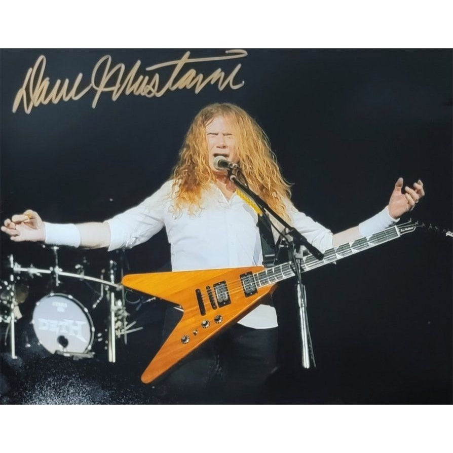 Dave Mustaine Megadeth Metallica 8x10 photo signed