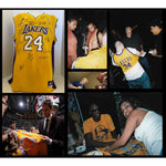 Load image into Gallery viewer, LOS ANGELES LAKERS KOBE BRYANT PHIL JACKSON PAU GASOL TEAM SIGNED NBA CHAMPS JERSEY WITH PROOF
