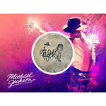 Load image into Gallery viewer, Michael Jackson signed and sketch drawing 10-inch tambourine signed with proof
