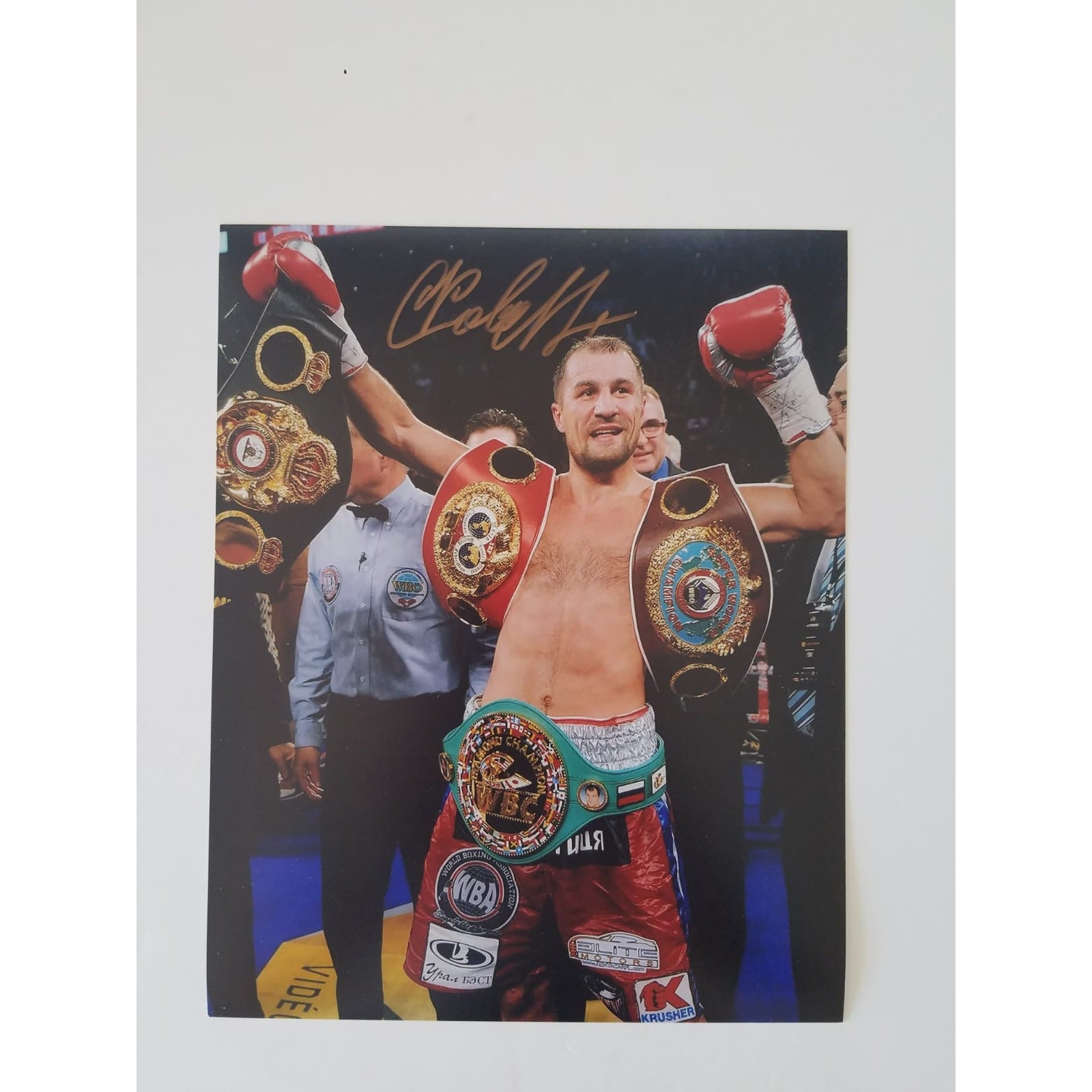 Sergey Kovalev boxing champion 8x10 photo signed
